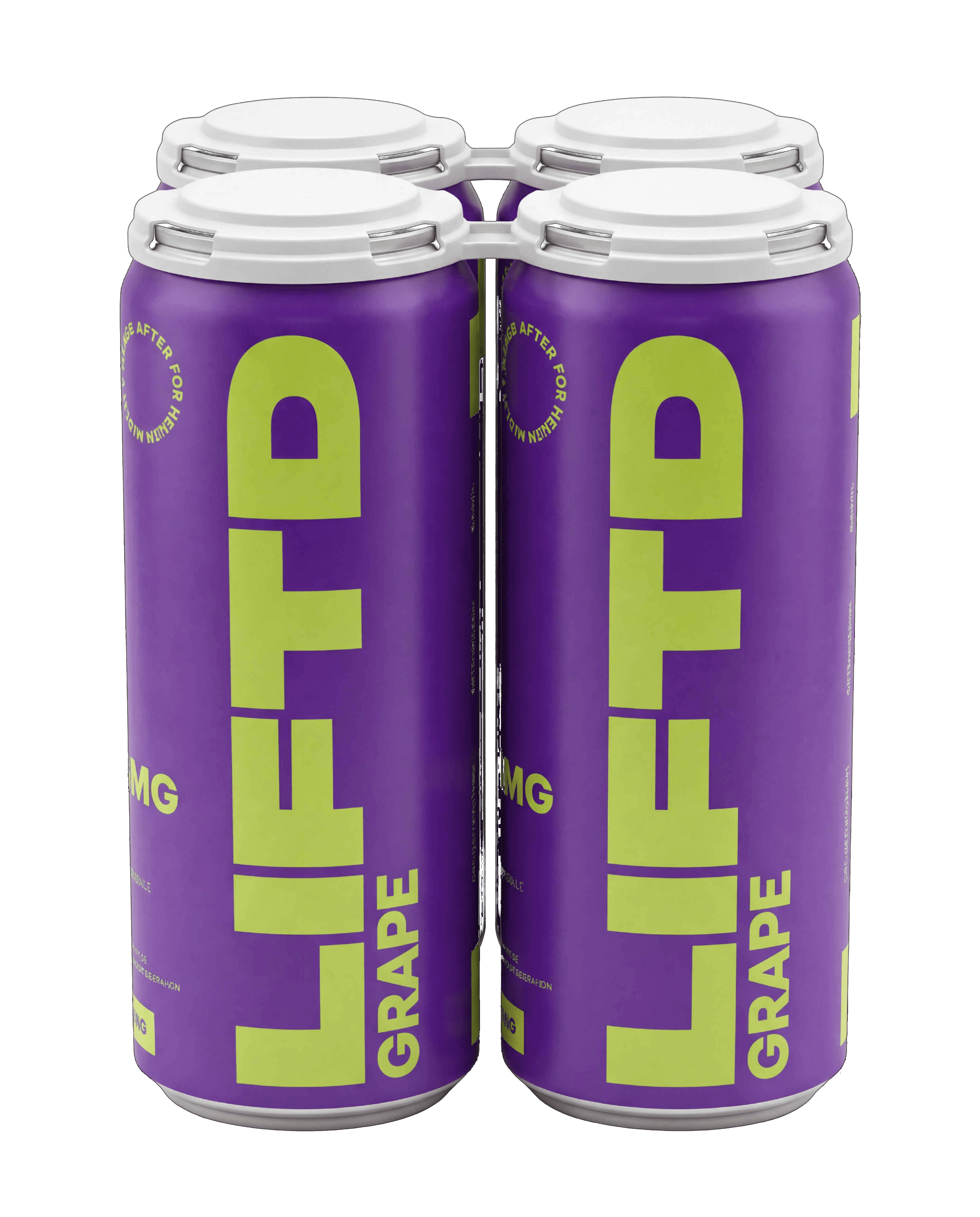 Four-pack of Grape LIFTD cans