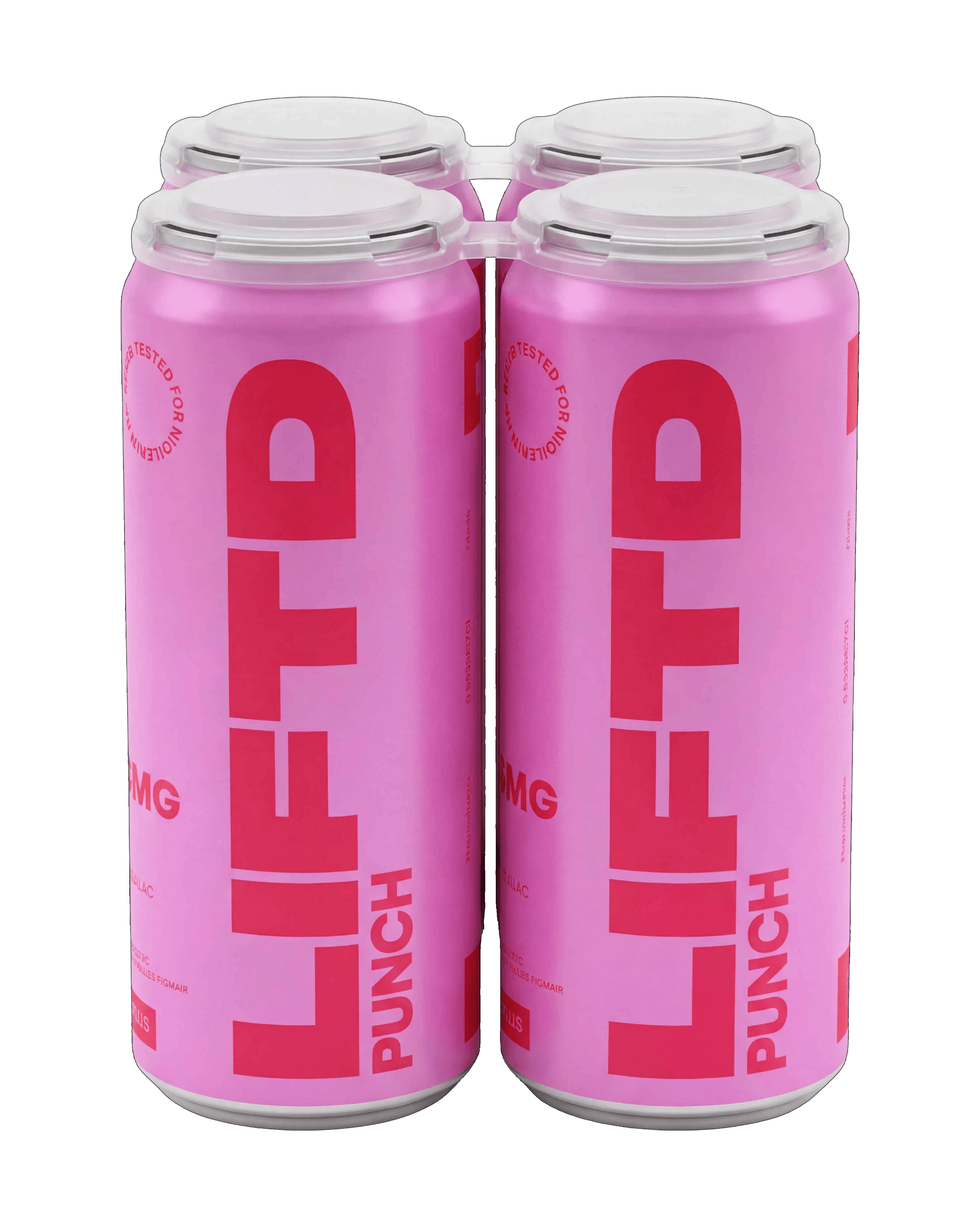 Four-pack of Punch LIFTD cans